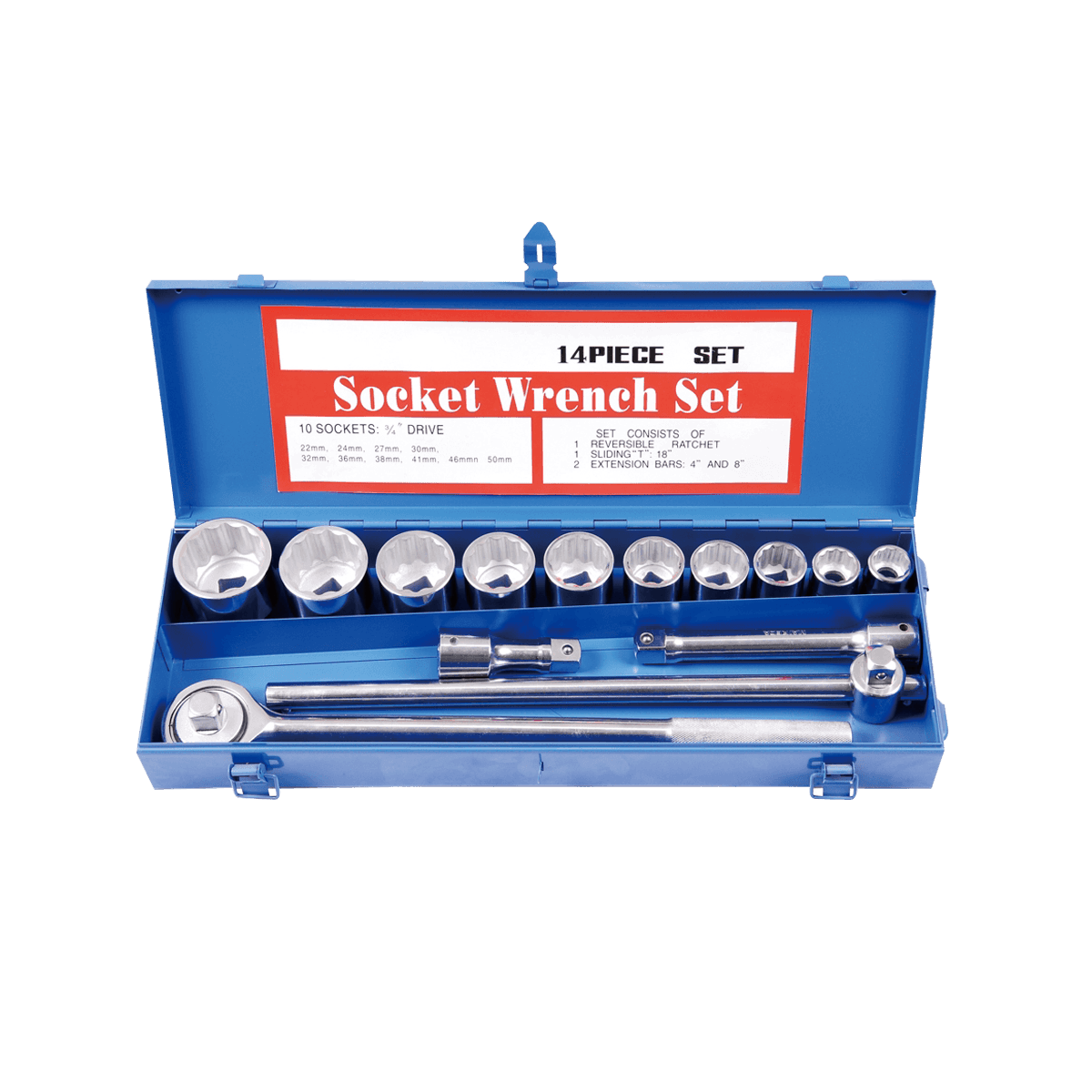 14pcs 3/4' Mechanical Heavy Duty Socket Wrench Set For Truck Repair