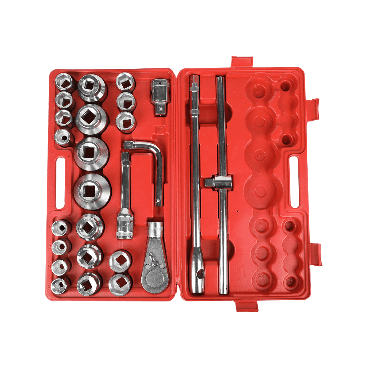 26 Pcs 3/4' Cr-Mo Socket Mechanical Tools Set Impact Wrench Combo Kits Heavy Duty Tool Set