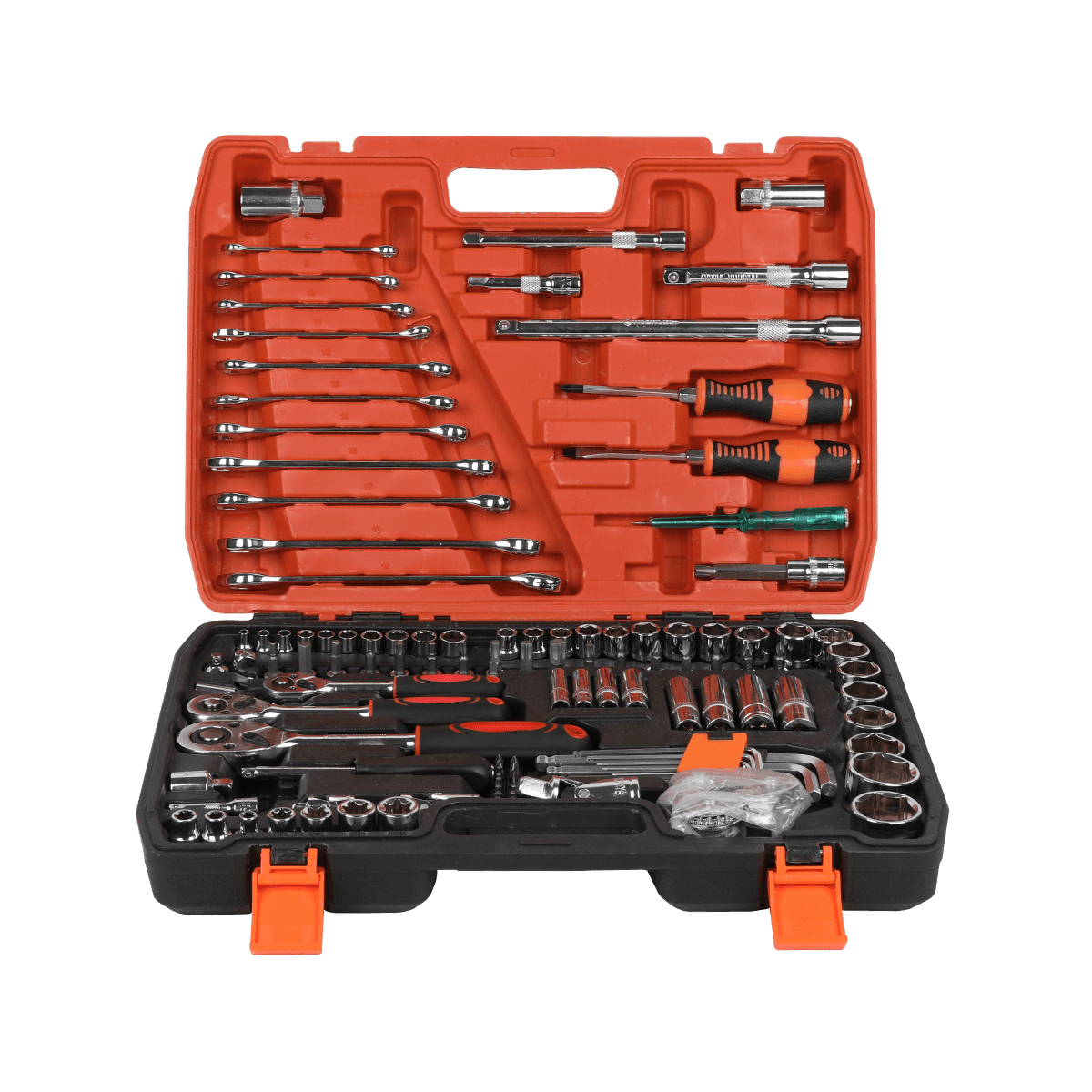 121 Pcs Professional Chrome Vanadium 1/2'& 3/8' &1/4' Hand Combo Tools Socket Set Wrench Car Repairing Hand Tool Kit