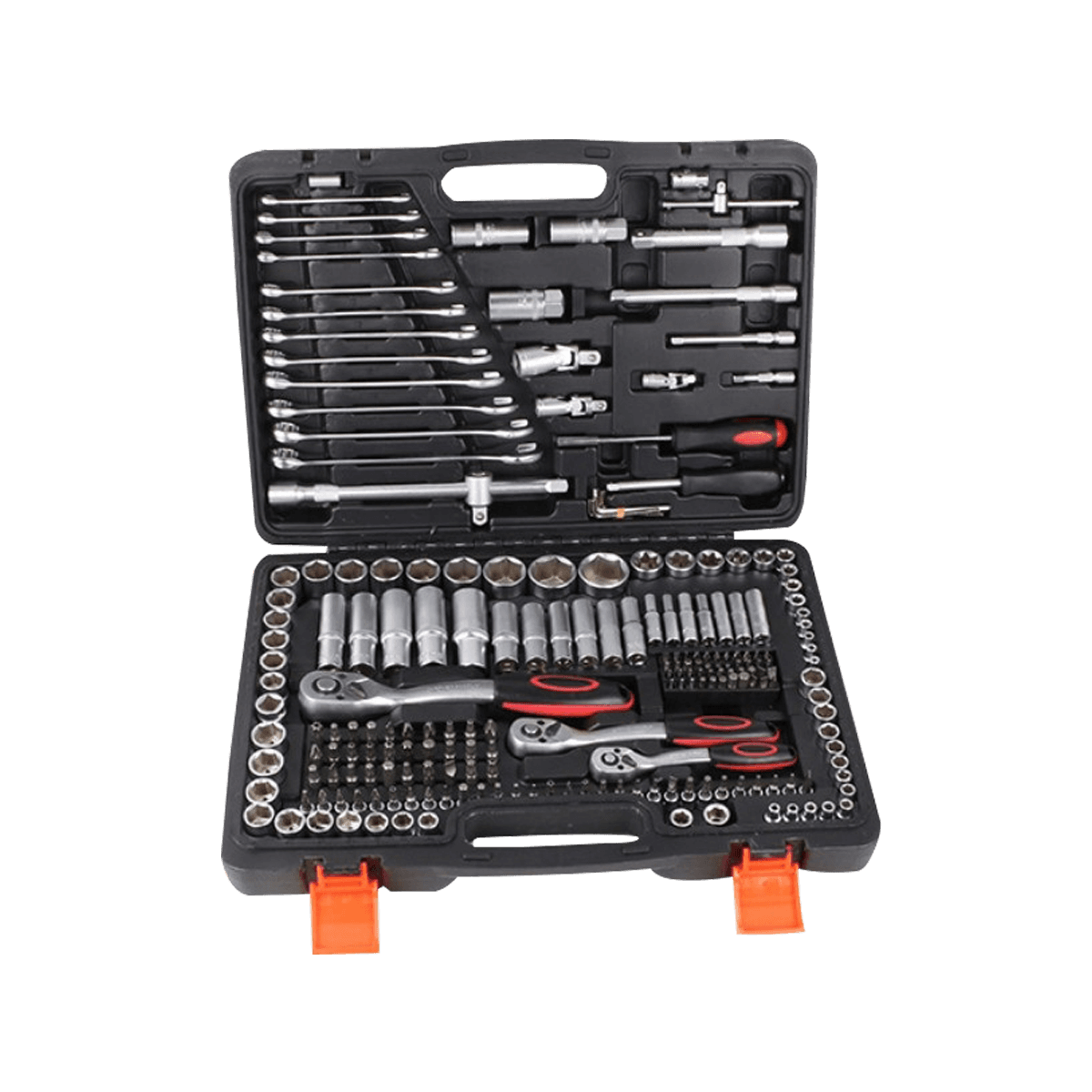 216 Pcs 1/4' & 1/2' & 3/8' Professional Mechanical Repair Socket Wrench Sets Car Repairing Hand Tools