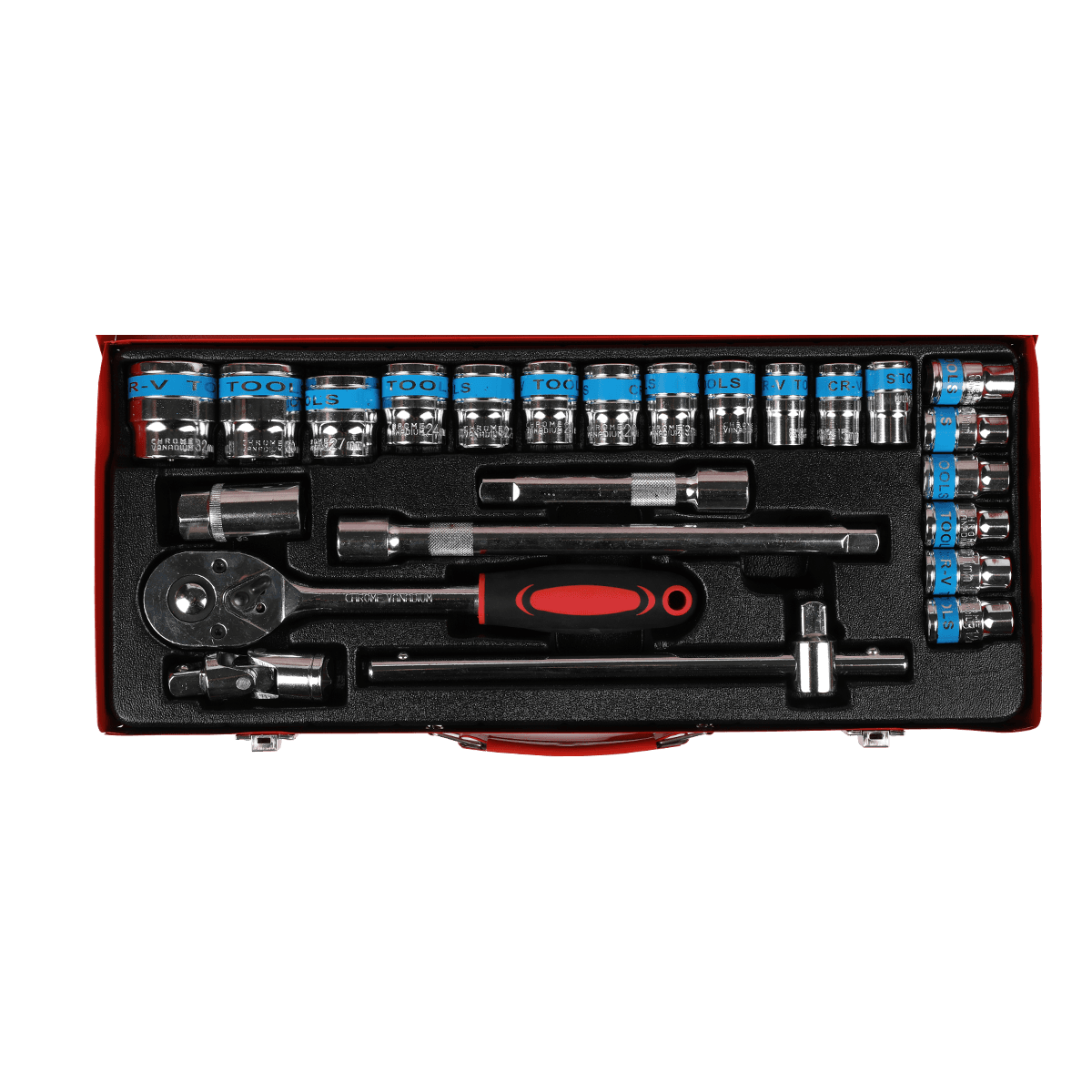 24 Pcs Ratchet Handle Socket Set Hand Tool Set For Car Repair