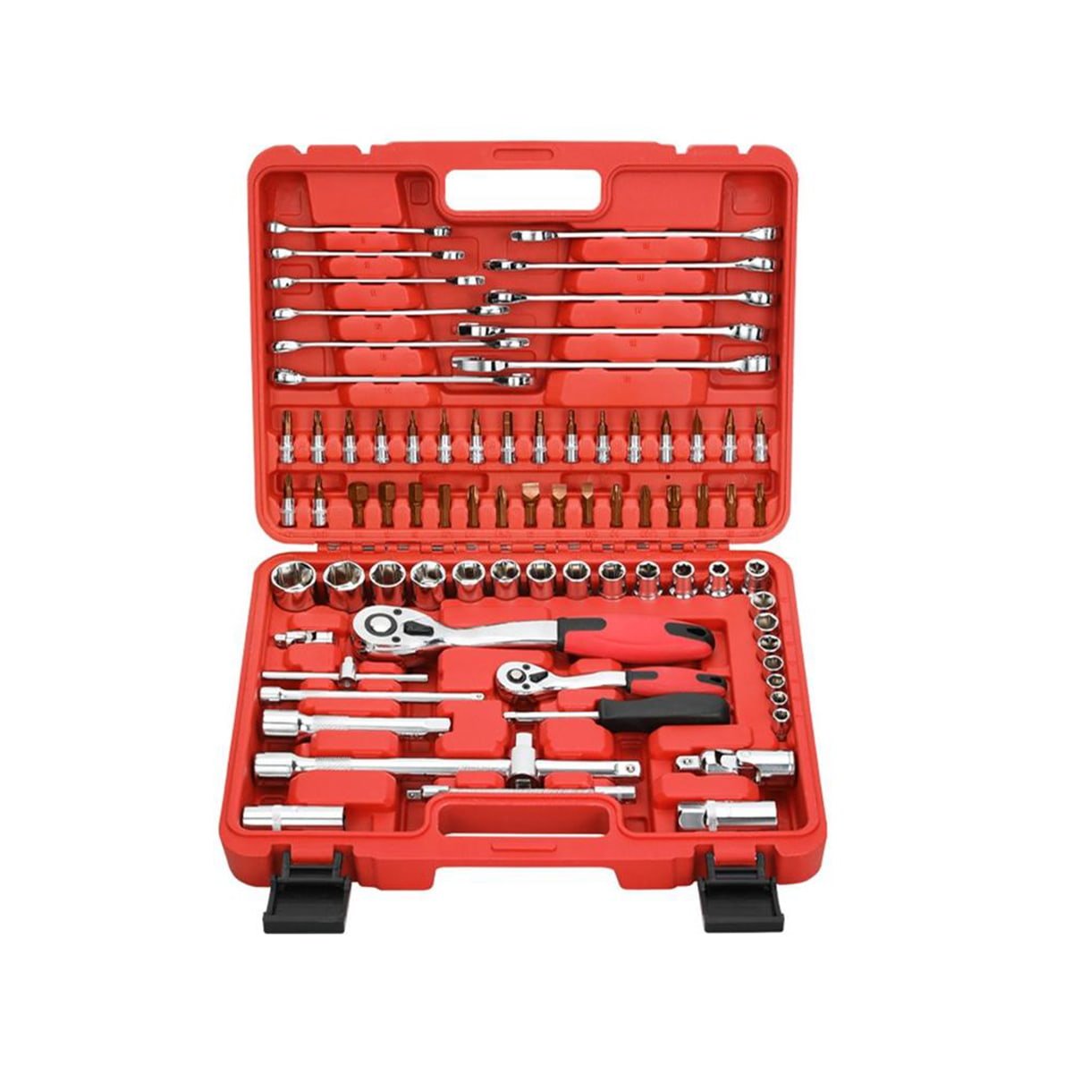 78pcs 1/2''&1/4'&'3/8'' Drive Socket Set Ratchet Wrench Handle Set Automotive Tool Kit Auto Repair Tools