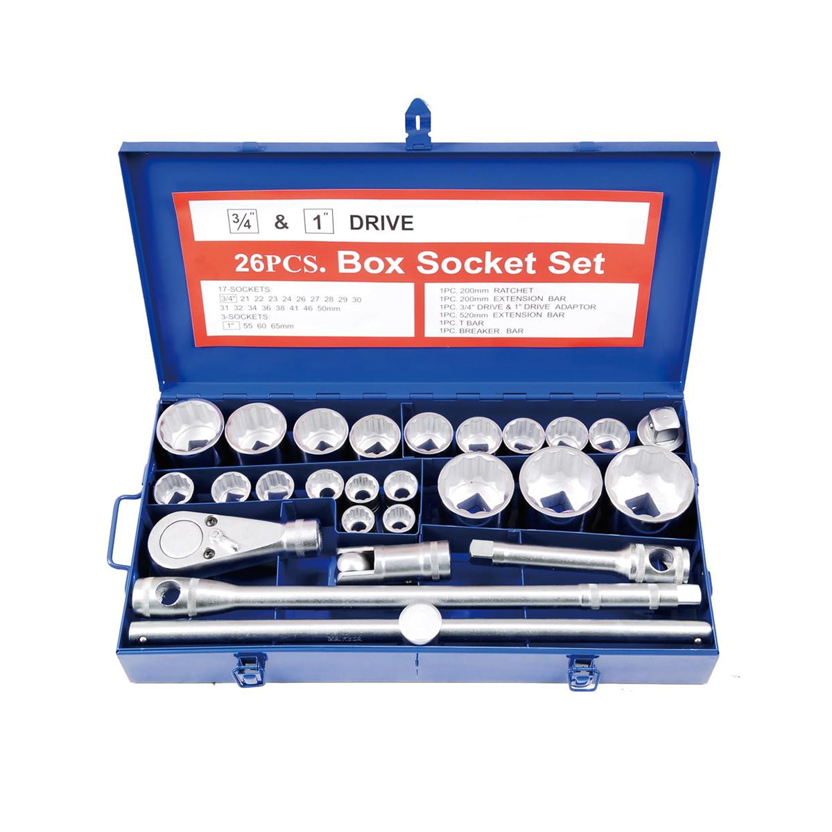 26 Pieces Mechanic Professional Car Repair Hand Tool Socket Wrench Set Heavy Duty Truck Repair Tools