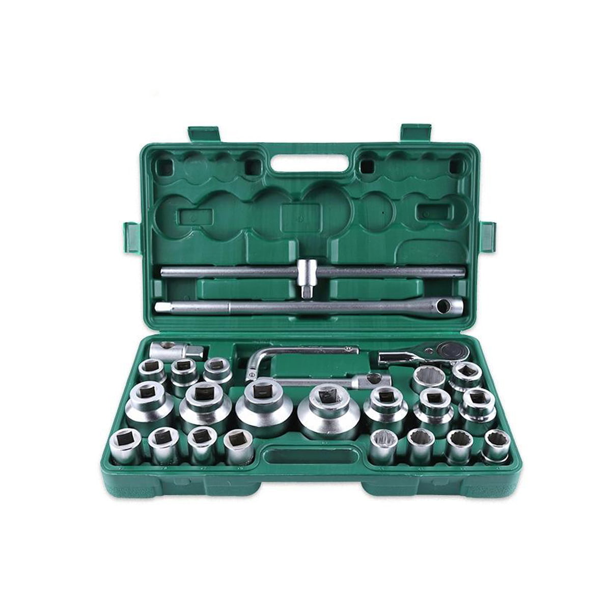 26 Pcs 3/4' Cr-Mo Socket Mechanical Tools Set Impact Wrench Combo Kits Heavy Duty Tool Set